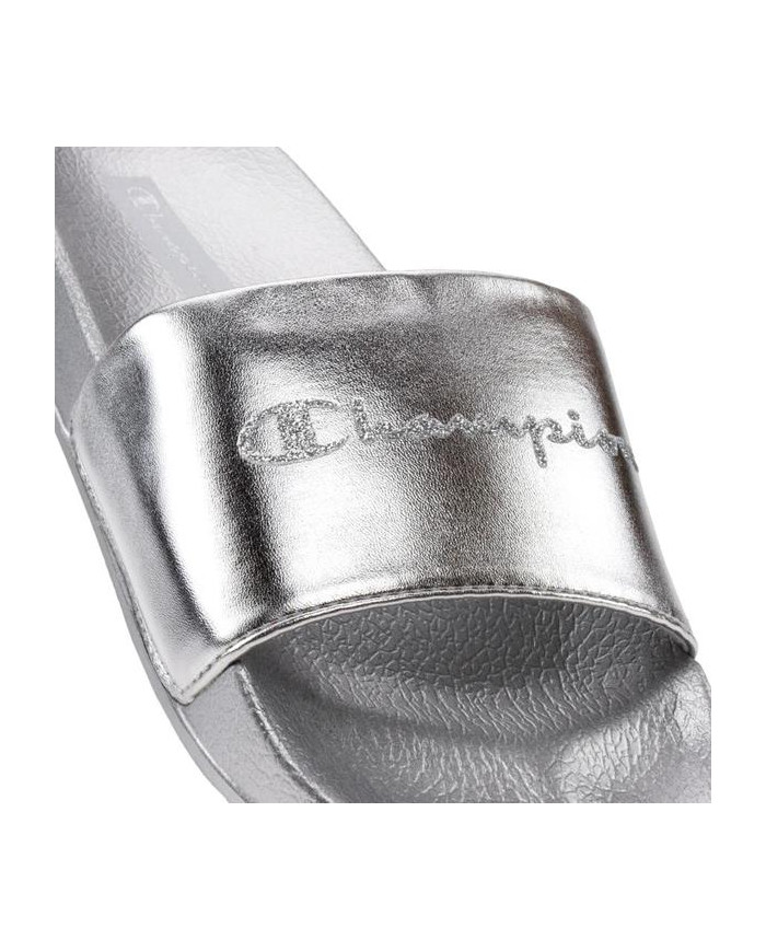 Champion Damskie Klapki Queens Slide S11562EM007 Srebrny | Sklep Monotox