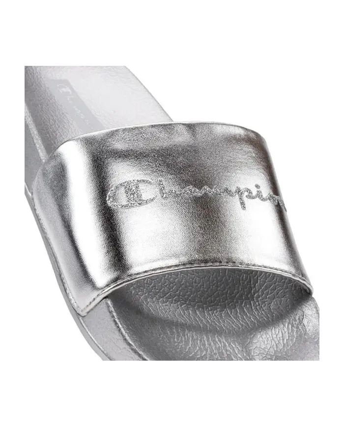 Champion Damskie Klapki Queens Slide S11562EM007 Srebrny | Sklep Monotox