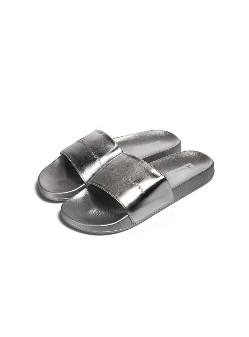 Champion Damskie Klapki Queens Slide S11562EM007 Srebrny | Sklep Monotox