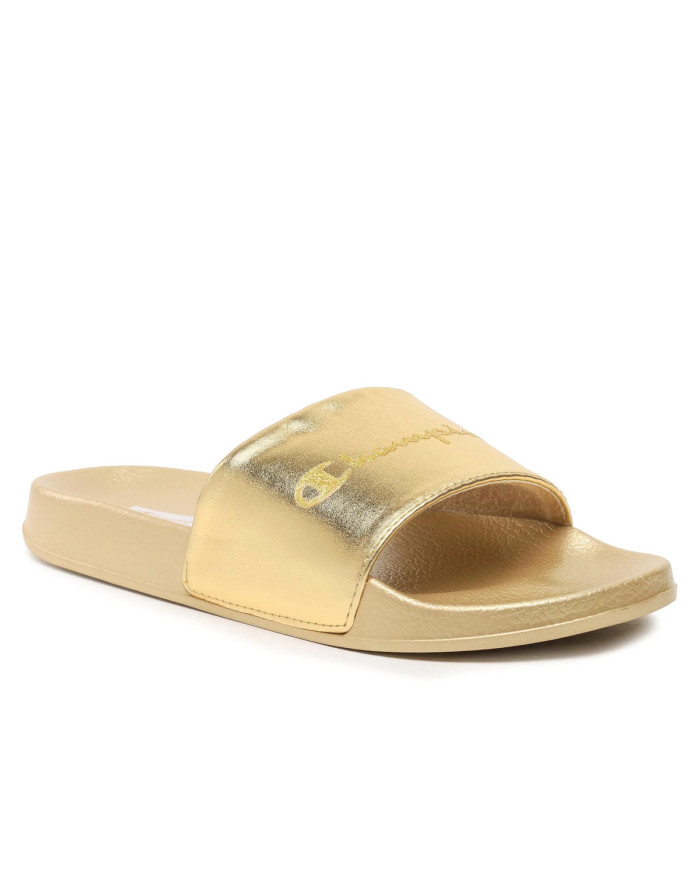 Champion Damskie Klapki Queens Slide S11562YS041 Złoty | Sklep Monotox