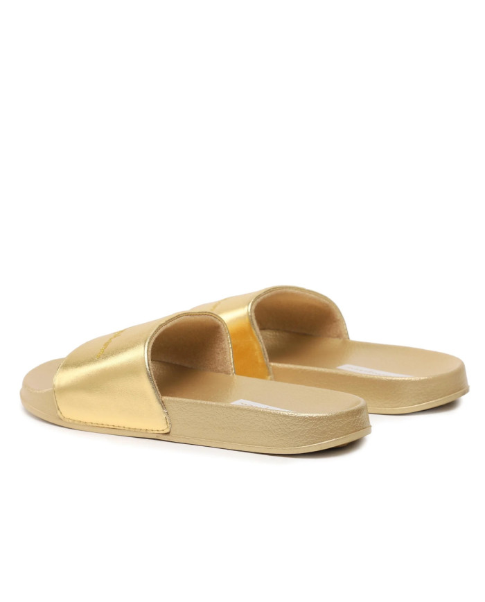 Champion Damskie Klapki Queens Slide S11562YS041 Złoty | Sklep Monotox
