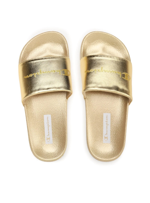Champion Damskie Klapki Queens Slide S11562YS041 Złoty | Sklep Monotox