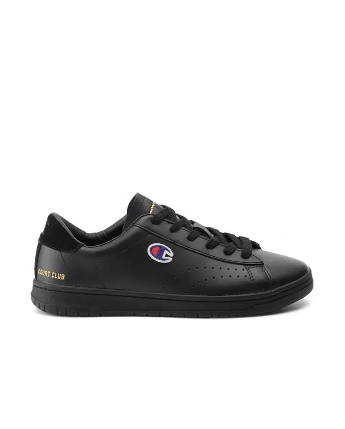 Champion Męskie Sneakersy Court Club Patch S21126KK001 Czarny | Sklep Monotox
