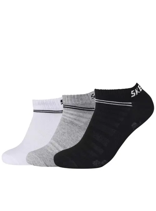 Skechers Męskie Skarpety Mesh Ventilation Sneaker 3p SK-SK43022-9996 Szary | Sklep Monotox