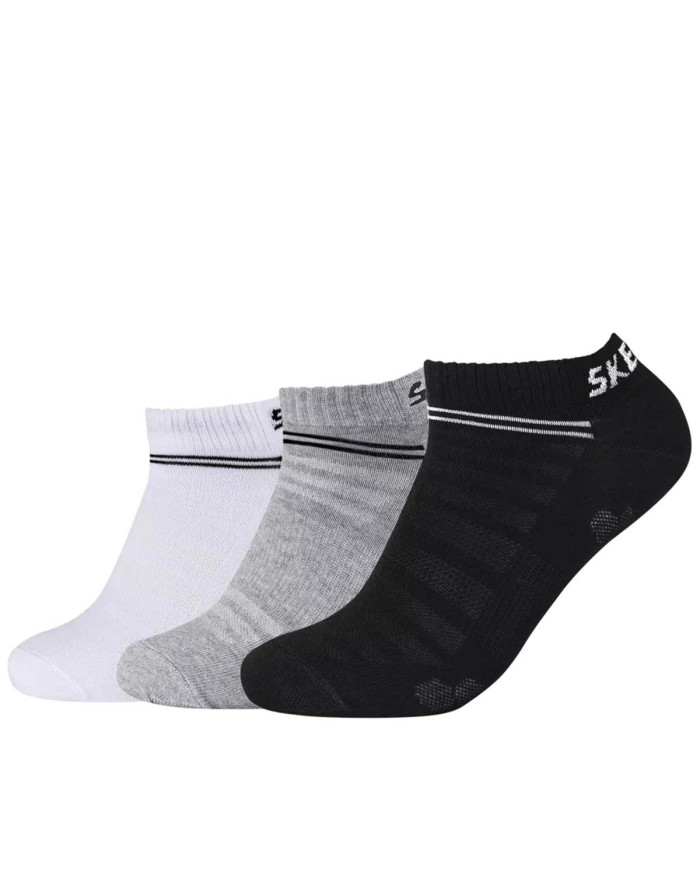 Skechers Męskie Skarpety Mesh Ventilation Sneaker 3p SK-SK43022-9996 Szary | Sklep Monotox