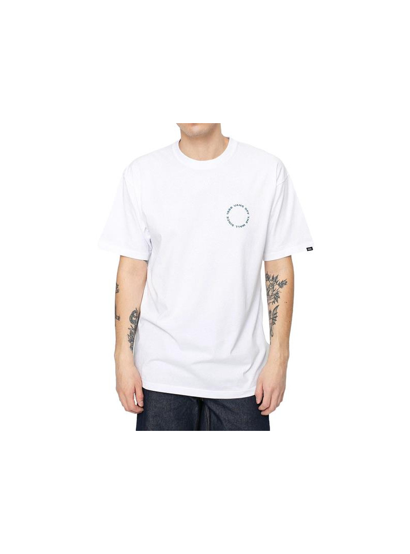 Vans Męski T-shirt Mn Gridlock Ss VN0A54CJWHT1 Biały | Sklep Monotox