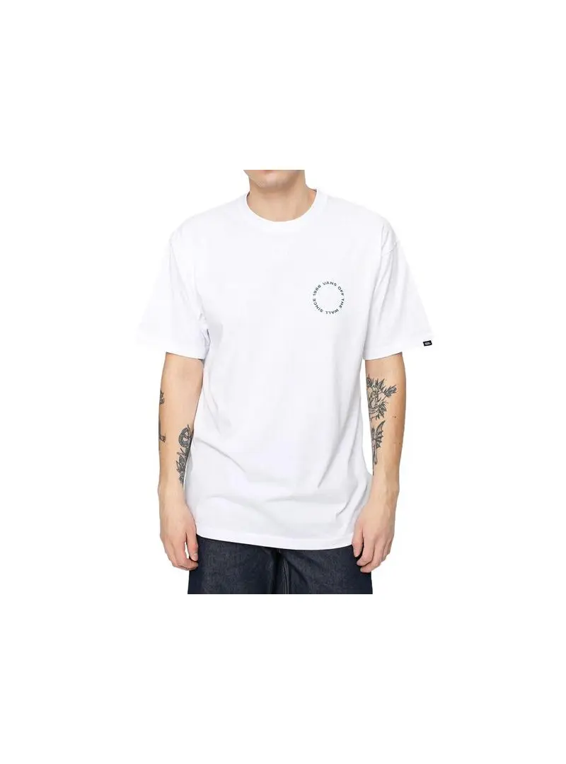 Vans Męski T-shirt Mn Gridlock Ss VN0A54CJWHT1 Biały | Sklep Monotox