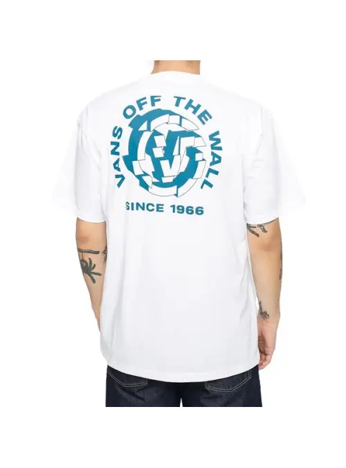 Vans Męski T-shirt Mn Gridlock Ss VN0A54CJWHT1 Biały | Sklep Monotox