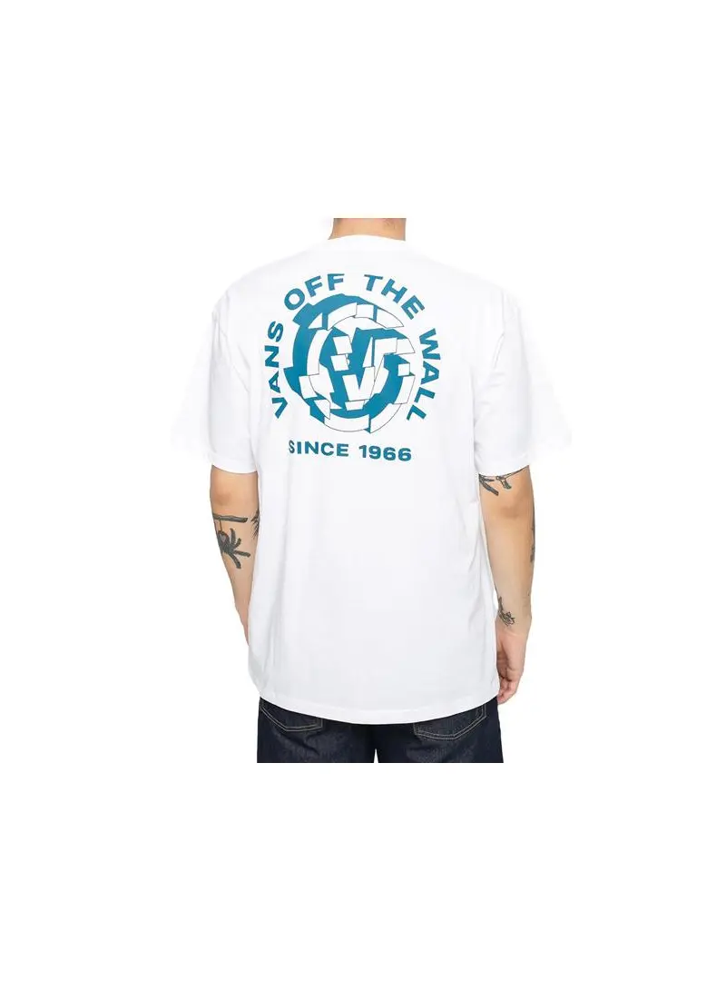 Vans Męski T-shirt Mn Gridlock Ss VN0A54CJWHT1 Biały | Sklep Monotox