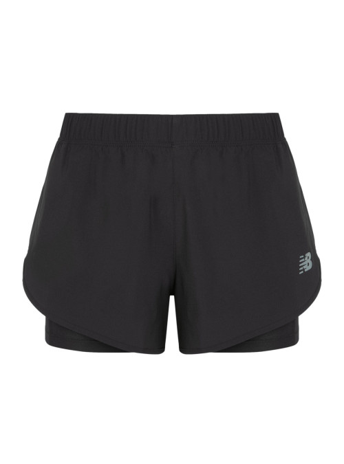 New Balance Damskie Szorty Sport 2-in-1 Short 3 WS51465BK Czarny | Sklep Monotox