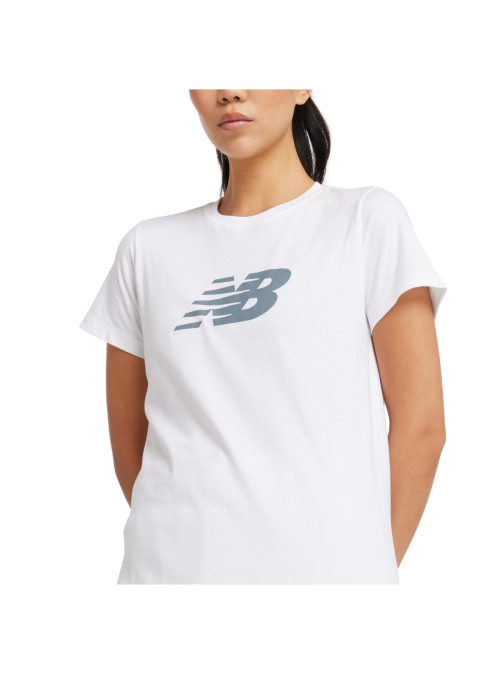 New Balance Damski T-shirt Sport Jersey Logo T-shirt WT43582WT Biały | Sklep Monotox