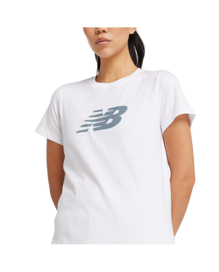 New Balance Damski T-shirt Sport Jersey Logo T-shirt WT43582WT Biały | Sklep Monotox