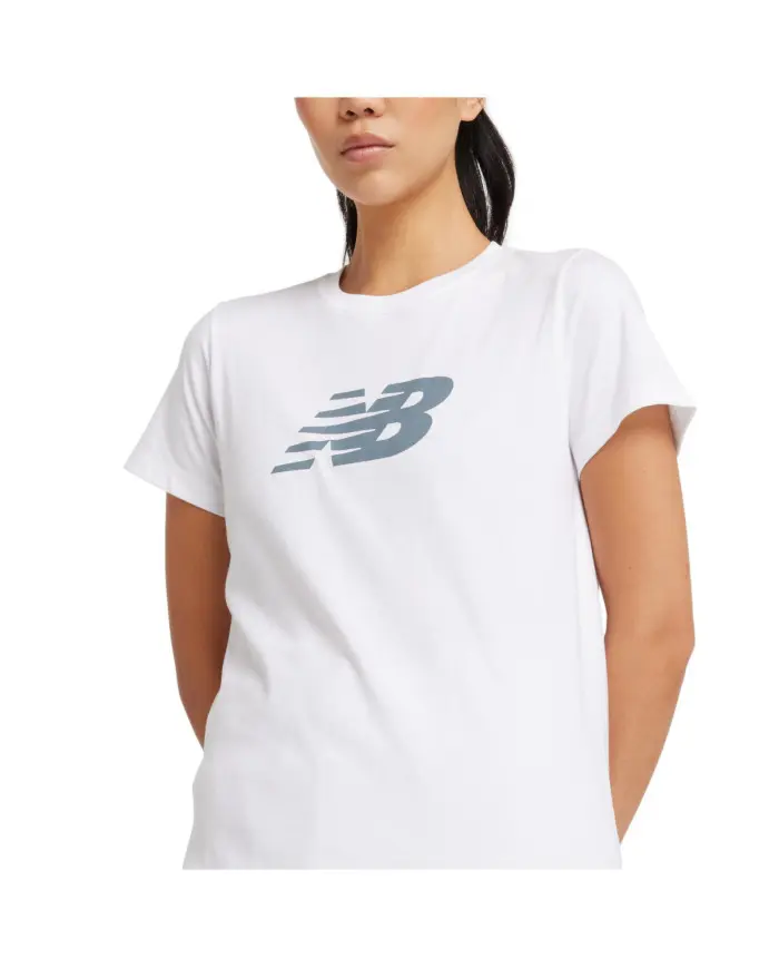 New Balance Damski T-shirt Sport Jersey Logo T-shirt WT43582WT Biały | Sklep Monotox
