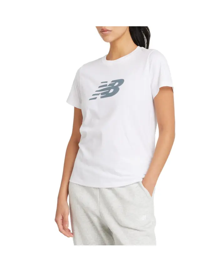 New Balance Damski T-shirt Sport Jersey Logo T-shirt WT43582WT Biały | Sklep Monotox