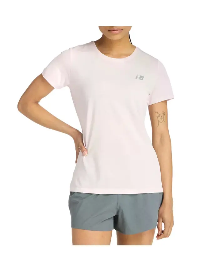 New Balance Damski T-shirt Sport Short Sleeve WT51244PTG Różowy | Sklep Monotox