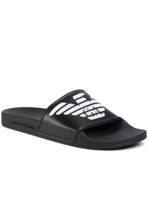 Emporio Armani Męskie Klapki Pool Mod. Slides XL828-X4PS01-A120 Czarny | Sklep Monotox