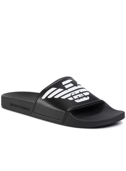 Emporio Armani Męskie Klapki Pool Mod. Slides XL828-X4PS01-A120 Czarny | Sklep Monotox