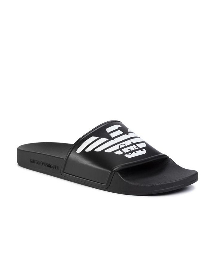 Emporio Armani Męskie Klapki Pool Mod. Slides XL828-X4PS01-A120 Czarny | Sklep Monotox