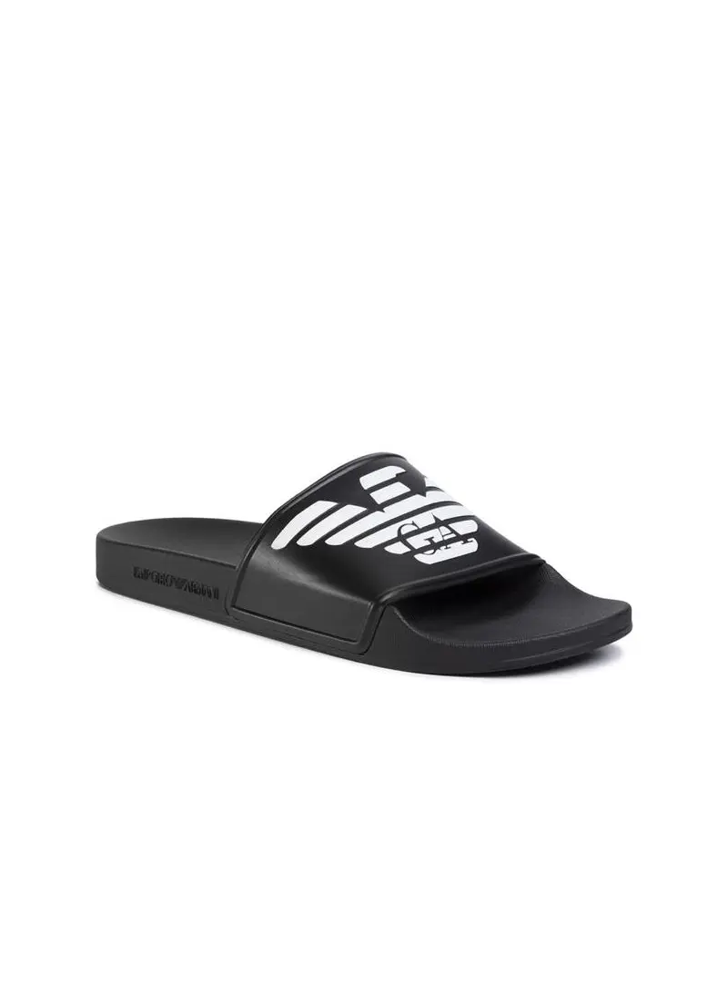 Emporio Armani Męskie Klapki Pool Mod. Slides XL828-X4PS01-A120 Czarny | Sklep Monotox