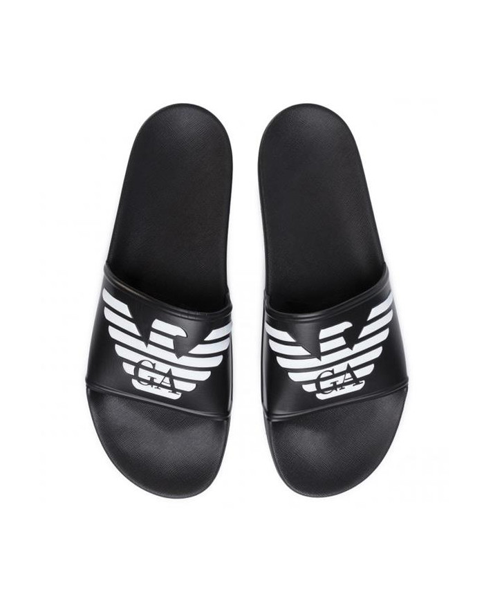 Emporio Armani Męskie Klapki Pool Mod. Slides XL828-X4PS01-A120 Czarny | Sklep Monotox