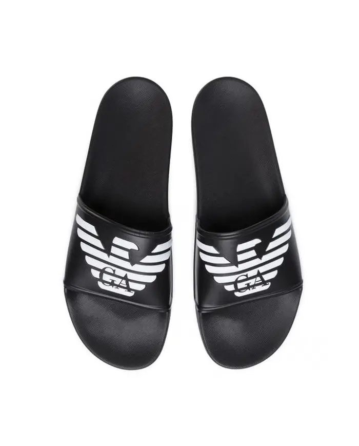 Emporio Armani Męskie Klapki Pool Mod. Slides XL828-X4PS01-A120 Czarny | Sklep Monotox