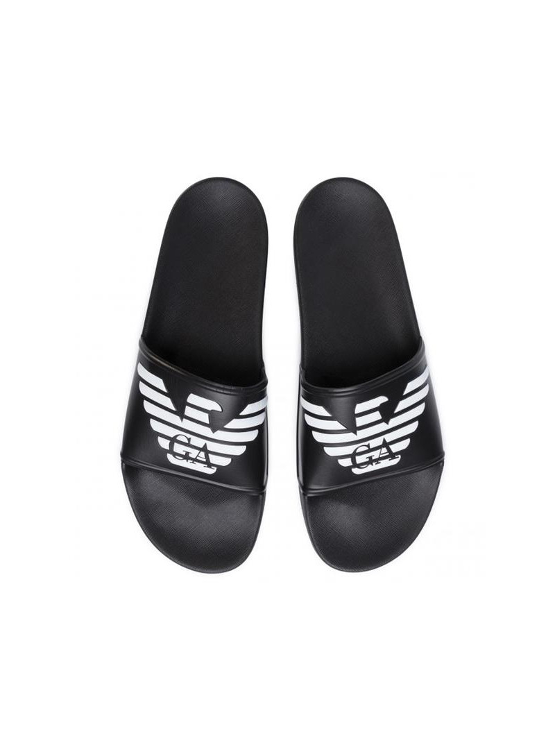 Emporio Armani Męskie Klapki Pool Mod. Slides XL828-X4PS01-A120 Czarny | Sklep Monotox