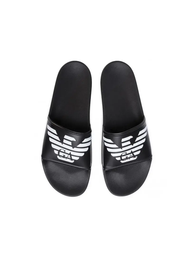 Emporio Armani Męskie Klapki Pool Mod. Slides XL828-X4PS01-A120 Czarny | Sklep Monotox