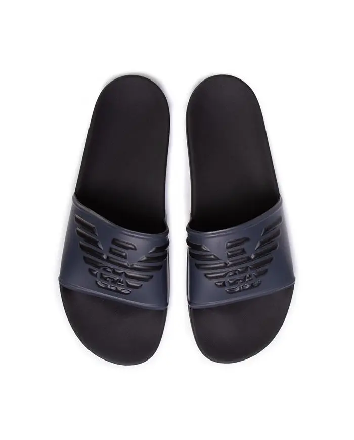 Emporio Armani Męskie Klapki Pool Mod. Slides XL828-X4PS01-K474 Granatowy | Sklep Monotox
