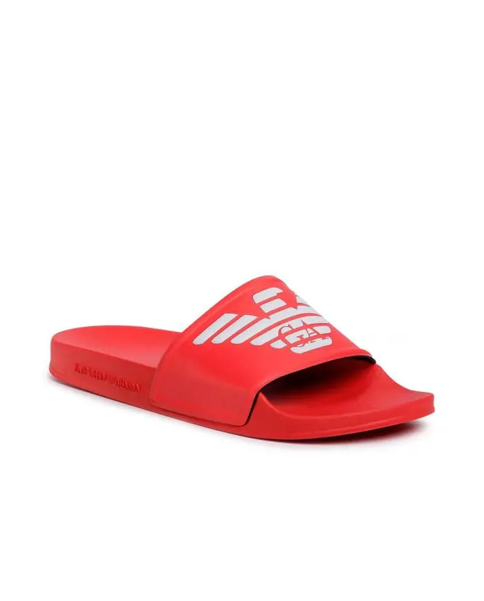 Emporio Armani Męskie Klapki Pool Mod. Slides XL828-X4PS01-M591 Czerwony | Sklep Monotox