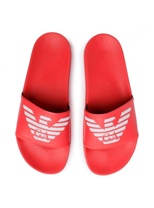 Emporio Armani Męskie Klapki Pool Mod. Slides XL828-X4PS01-M591 Czerwony | Sklep Monotox