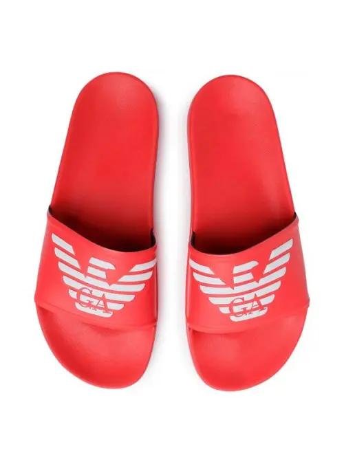 Emporio Armani Męskie Klapki Pool Mod. Slides XL828-X4PS01-M591 Czerwony | Sklep Monotox