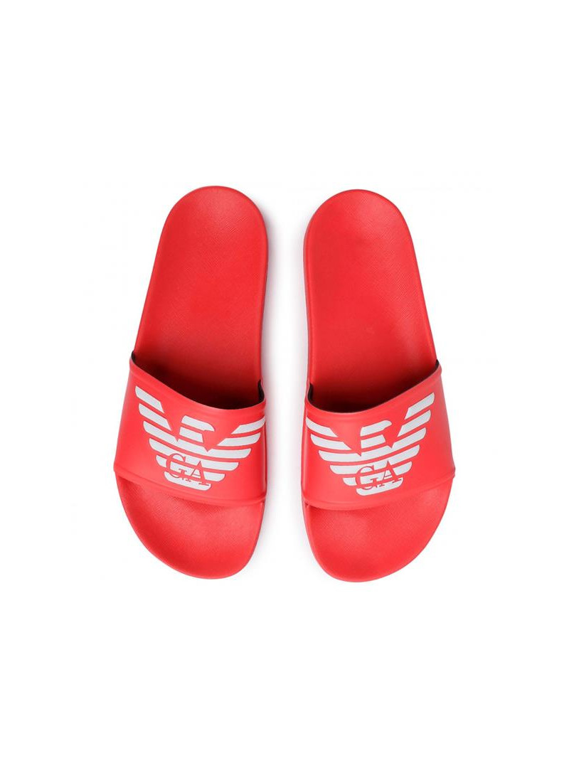 Emporio Armani Męskie Klapki Pool Mod. Slides XL828-X4PS01-M591 Czerwony | Sklep Monotox