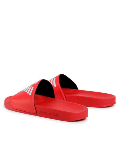 Emporio Armani Męskie Klapki Pool Mod. Slides XL828-X4PS01-M591 Czerwony | Sklep Monotox