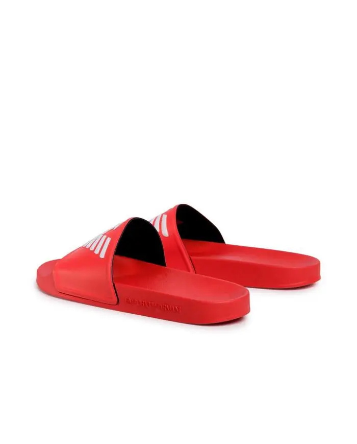 Emporio Armani Męskie Klapki Pool Mod. Slides XL828-X4PS01-M591 Czerwony | Sklep Monotox