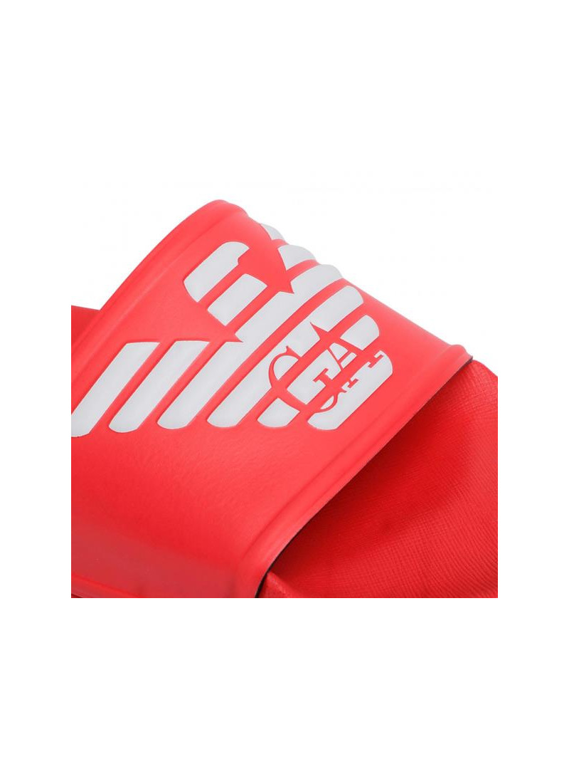 Emporio Armani Męskie Klapki Pool Mod. Slides XL828-X4PS01-M591 Czerwony | Sklep Monotox