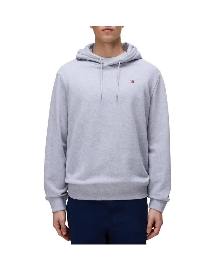 Napapijri Bluza męska BALIS H SUM LIGHT GREY MEL NP0A4H8A795 - Szara | Sklep Monotox