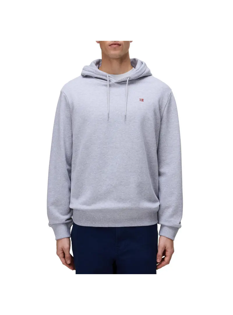 Napapijri Bluza męska BALIS H SUM LIGHT GREY MEL NP0A4H8A795 - Szara | Sklep Monotox