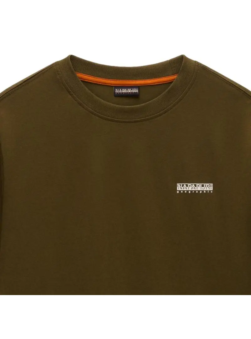 Napapijri Koszulka męska S-SMALL BOX SS DARK OLIVE NP0A88TRG3A - Zielona | Sklep Monotox