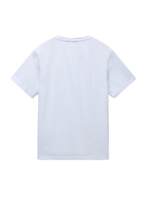 Napapijri Koszulka męska S-KASBA BRIGHTWHITE NP0A4HQQ002 - Biała | Sklep Monotox