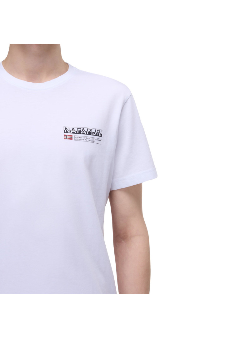 Napapijri Koszulka męska S-KASBA BRIGHTWHITE NP0A4HQQ002 - Biała | Sklep Monotox