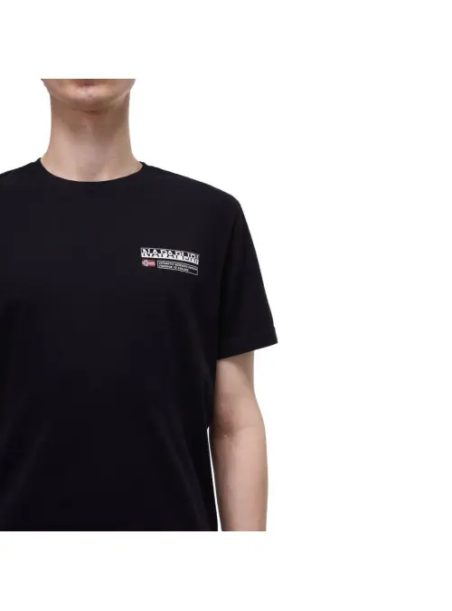 Napapijri Koszulka męska S-KASBA BLACK NP0A4HQQ041 - Czarna | Sklep Monotox
