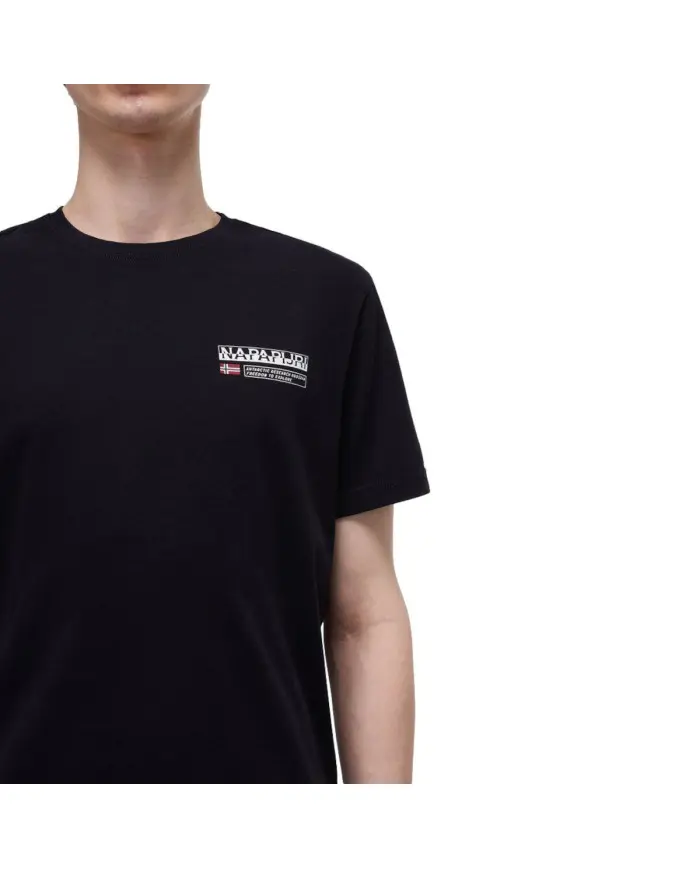 Napapijri Koszulka męska S-KASBA BLACK NP0A4HQQ041 - Czarna | Sklep Monotox