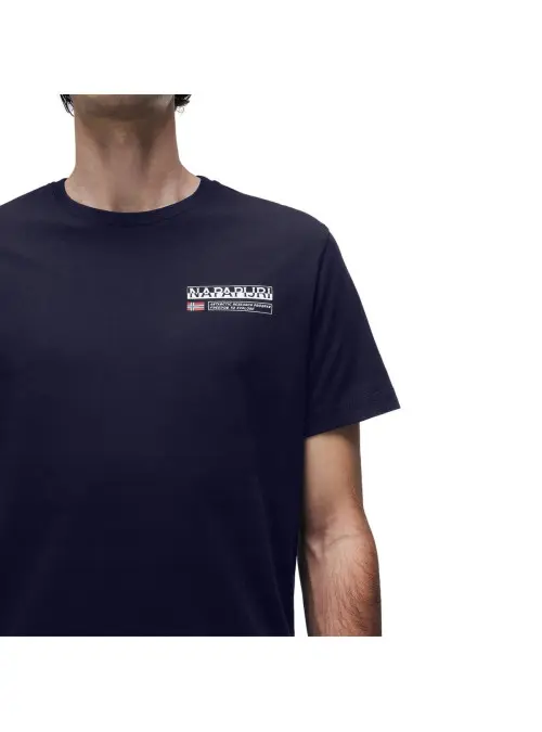 Napapijri Koszulka męska S-KASBA BLU MARINE NP0A4HQQ176 - Granatowa | Sklep Monotox