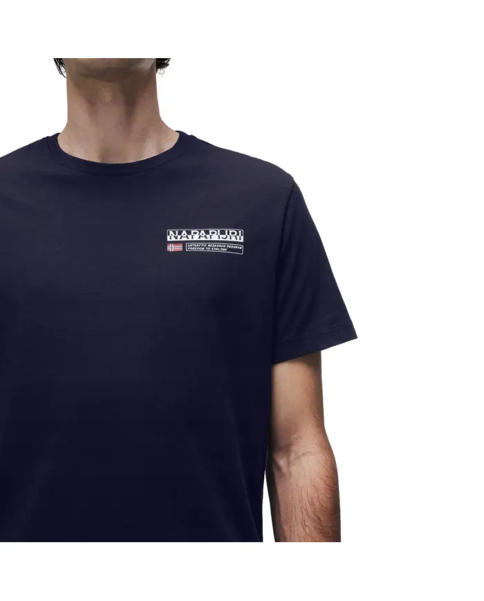 Napapijri Koszulka męska S-KASBA BLU MARINE NP0A4HQQ176 - Granatowa | Sklep Monotox
