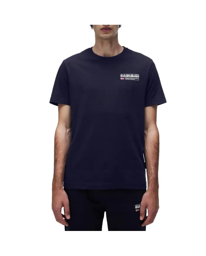 Napapijri Koszulka męska S-KASBA BLU MARINE NP0A4HQQ176 - Granatowa | Sklep Monotox