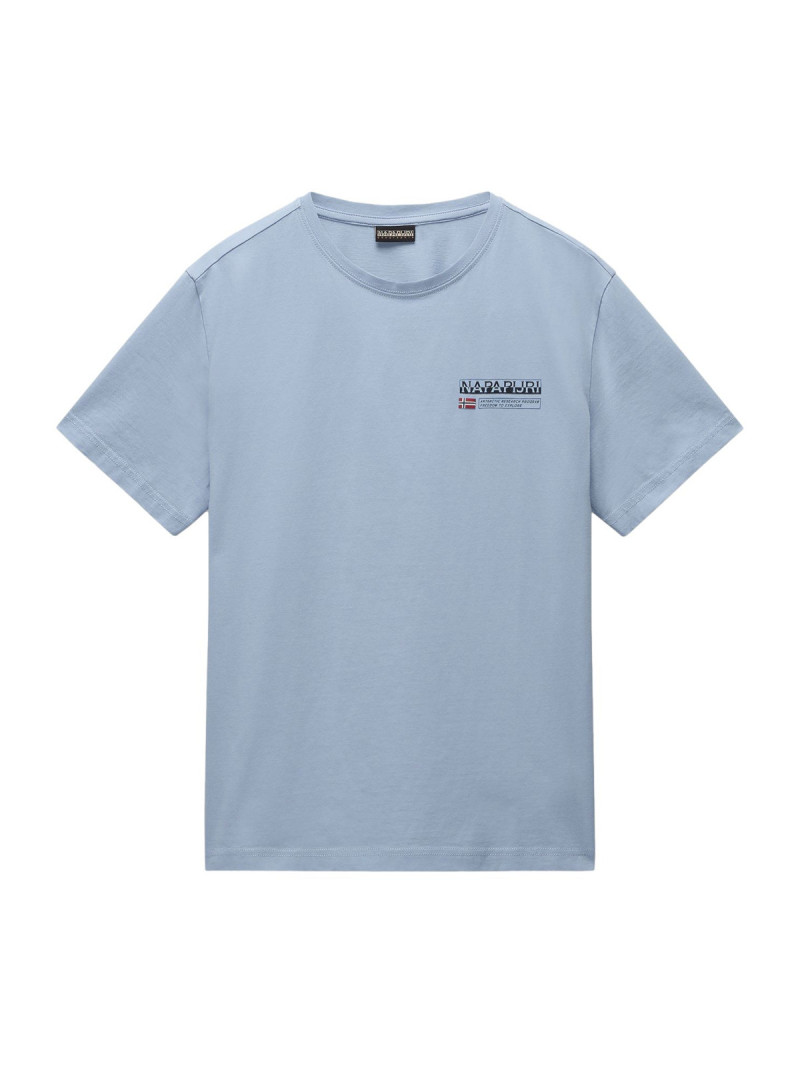 Napapijri Koszulka męska S-KASBA SHARK SKIN NP0A4HQQHCB - Szara | Sklep Monotox