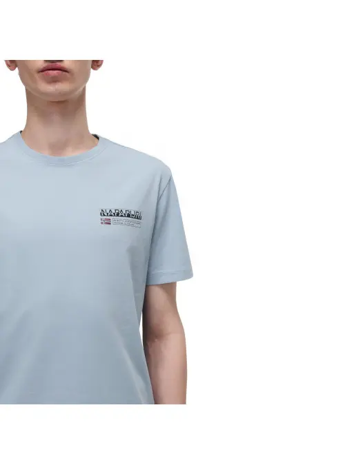 Napapijri Koszulka męska S-KASBA SHARK SKIN NP0A4HQQHCB - Szara | Sklep Monotox