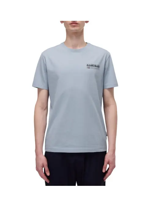 Napapijri Koszulka męska S-KASBA SHARK SKIN NP0A4HQQHCB - Szara | Sklep Monotox