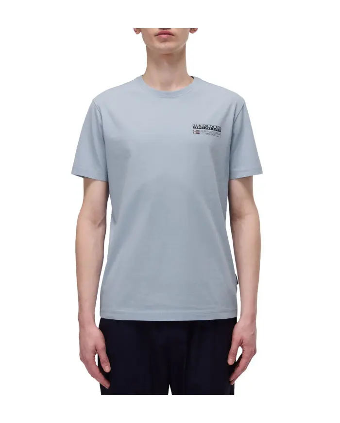 Napapijri Koszulka męska S-KASBA SHARK SKIN NP0A4HQQHCB - Szara | Sklep Monotox