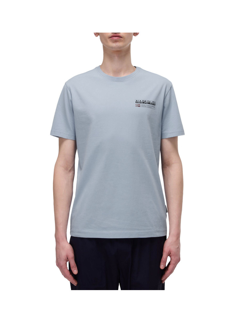 Napapijri Koszulka męska S-KASBA SHARK SKIN NP0A4HQQHCB - Szara | Sklep Monotox